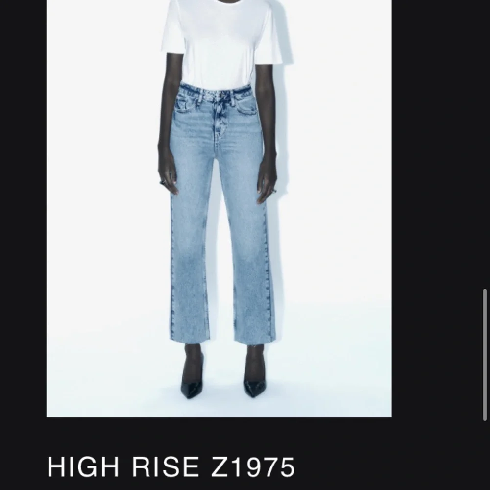 NWOT | Zara high rise Z1975 straight leg jeans, mid blue size 8 - Picture 9 of 9